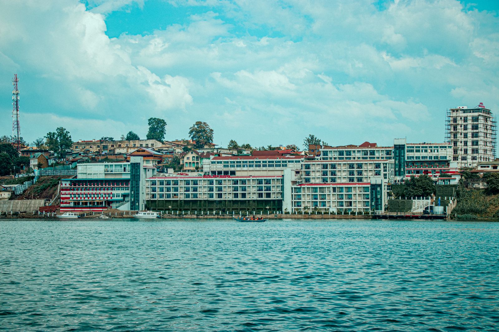 The Bukavu waterfront on Lake Kivu.
